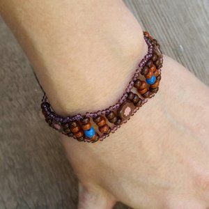 Cowgirl Colors - Glass hand beaded bracelet